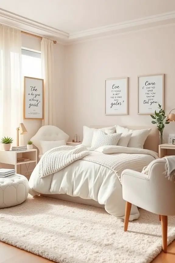 inspirational bedroom quote decor