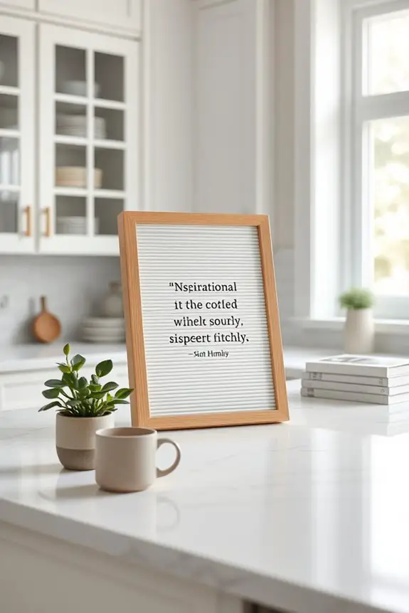 inspirational kitchen quote boards
