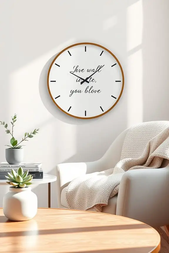 inspirational quote wall clocks