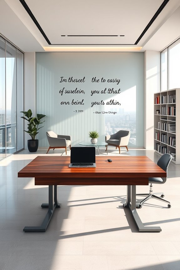 inspirational quote wall creation