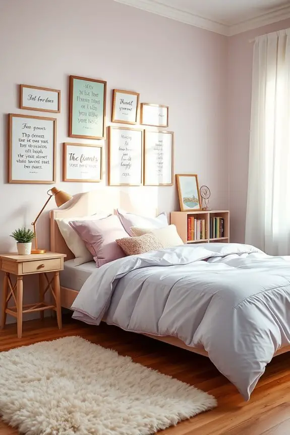 inspirational quote wall creation