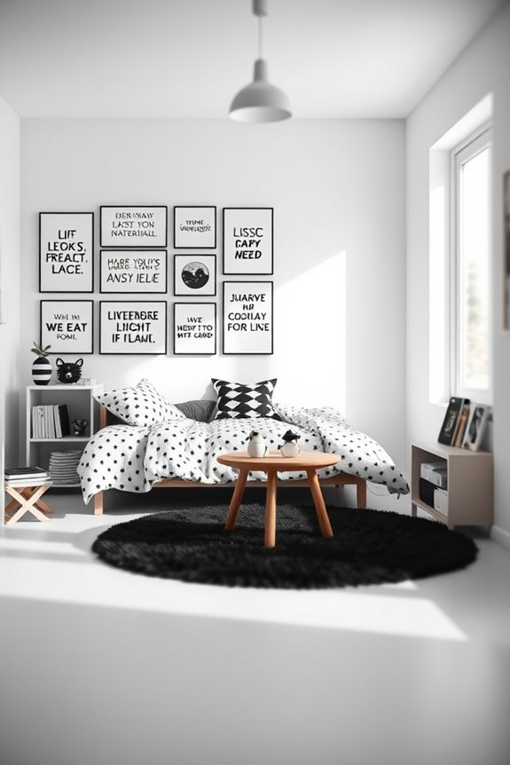 inspirational quote wall creation