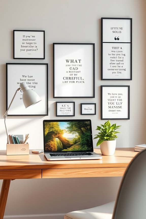 inspirational typography art display