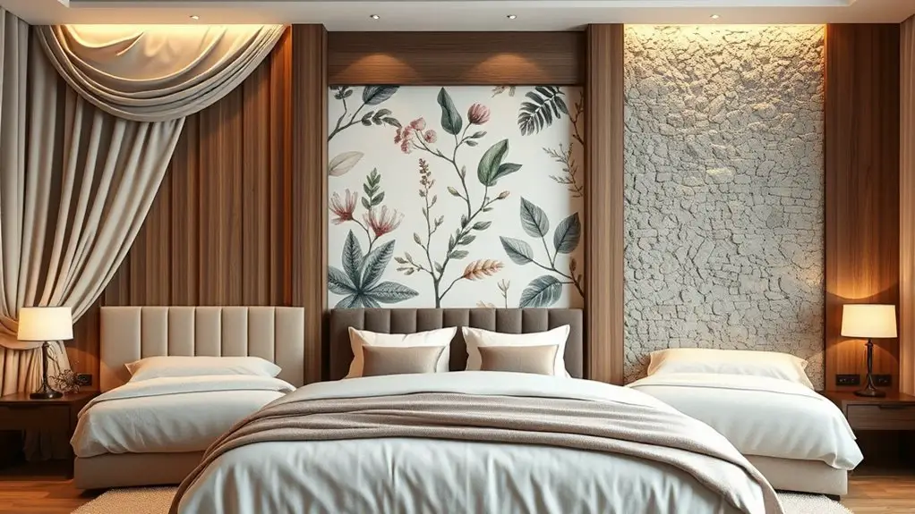 inspiring bed back wall designs