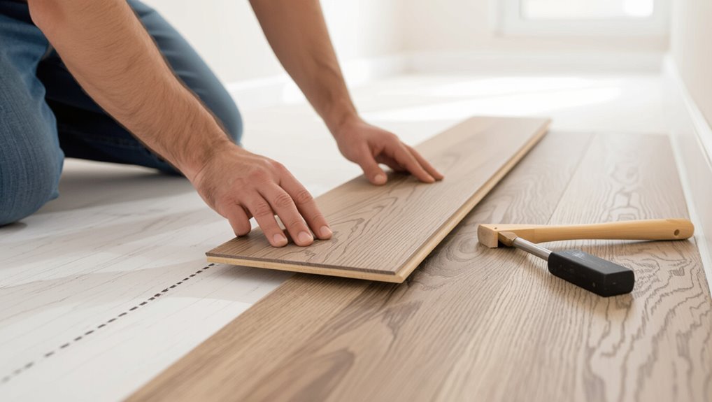 install first row planks