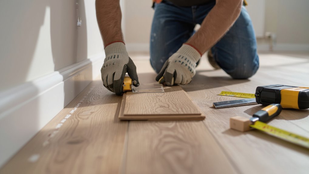 install first row planks