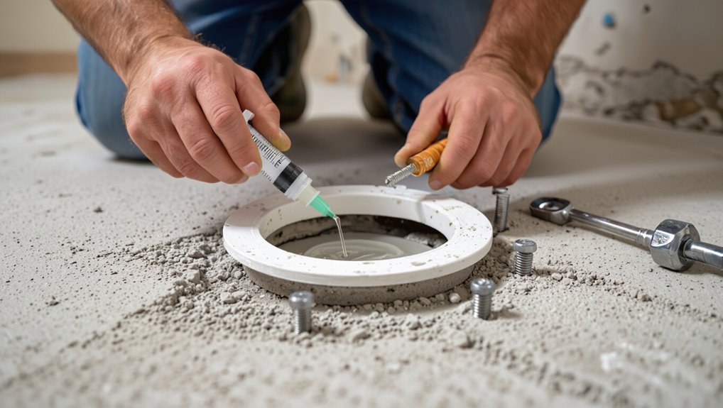 install flange with anchors