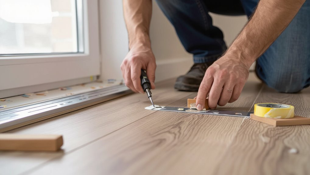 install thresholds and strips