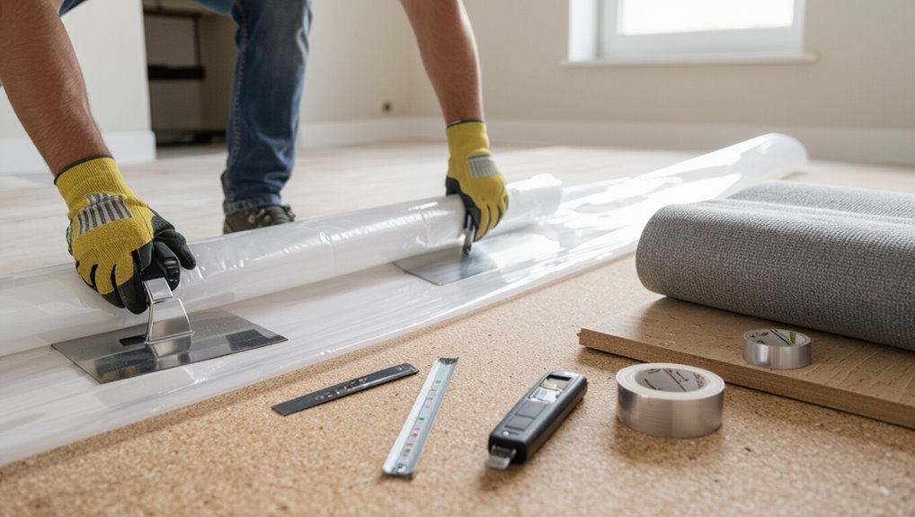 install underlay and barrier
