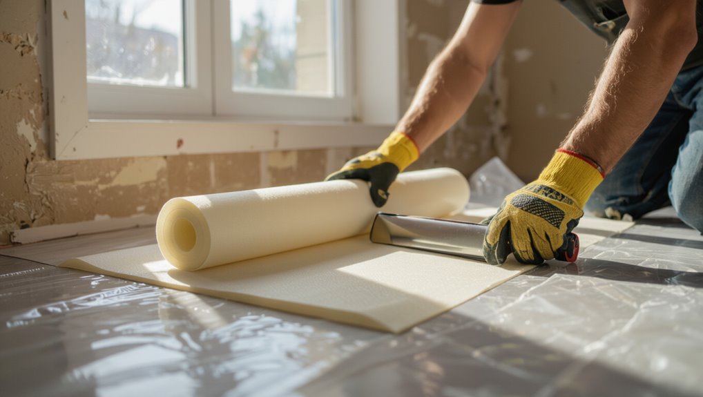 install underlayment and barrier
