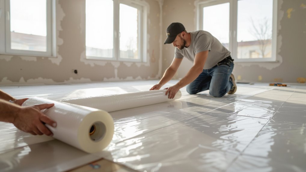 install underlayment and barrier