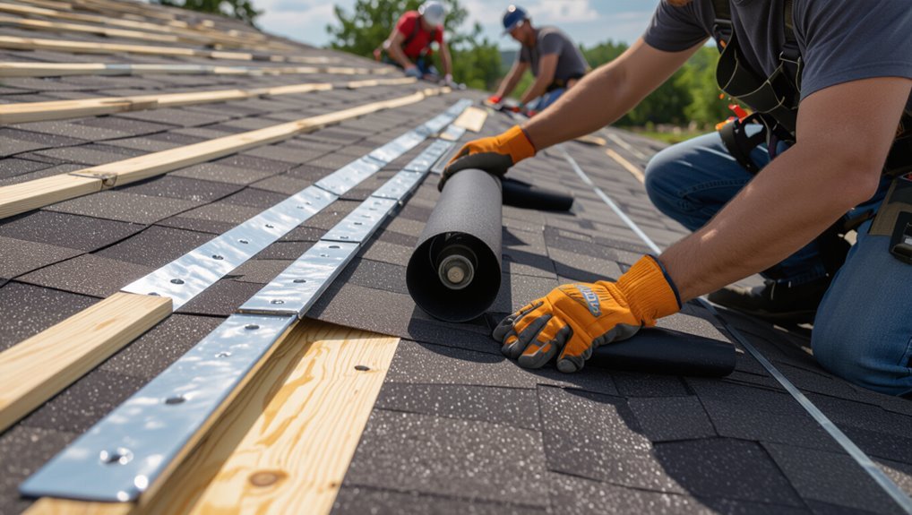 install underlayment and drip edge