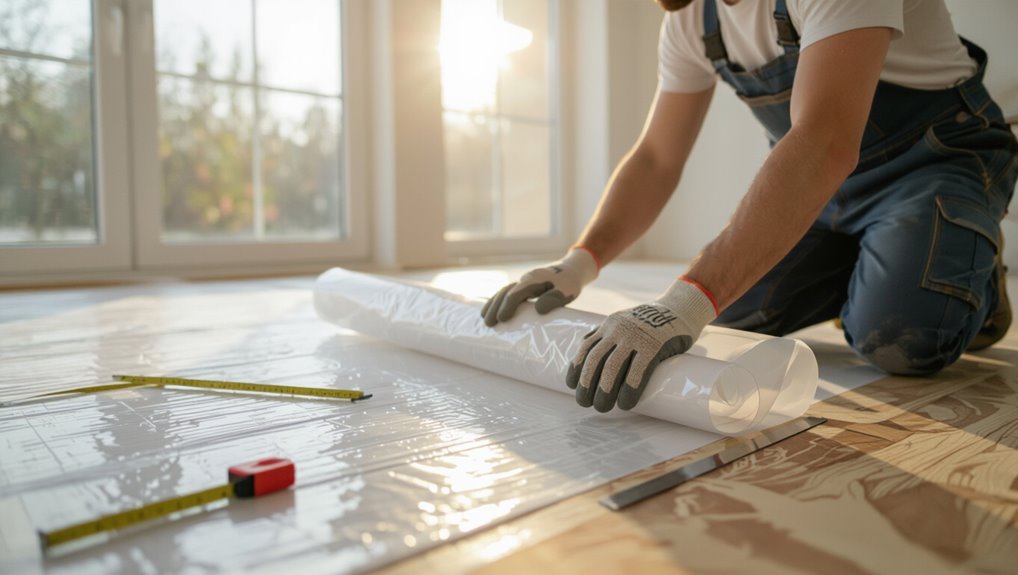 install underlayment and vapor