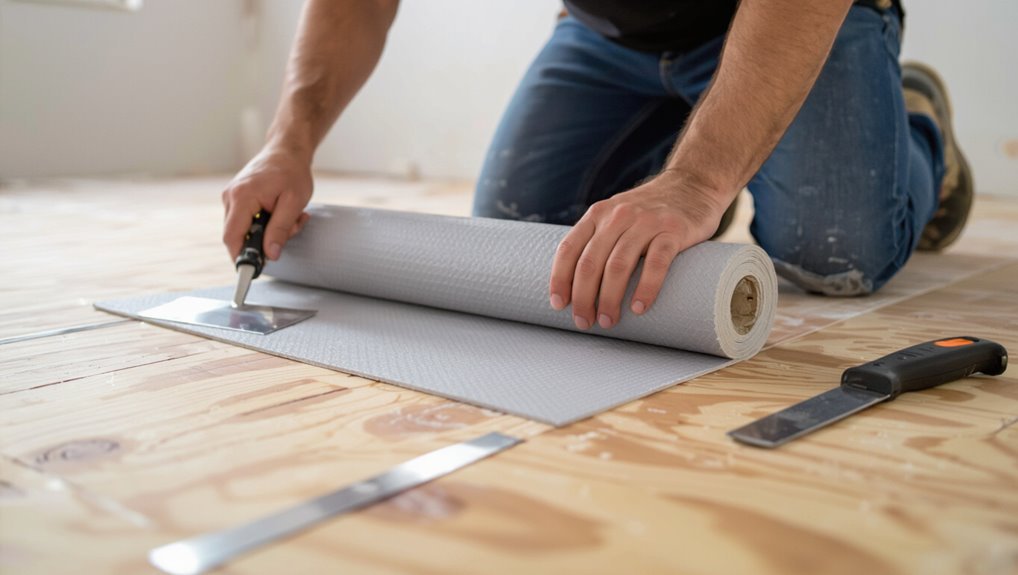 install underlayment or barrier