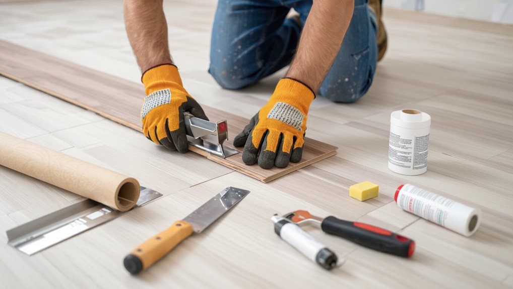 install vinyl flooring carefully