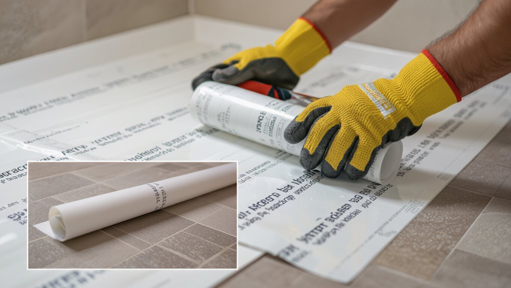 install waterproofing membrane securely