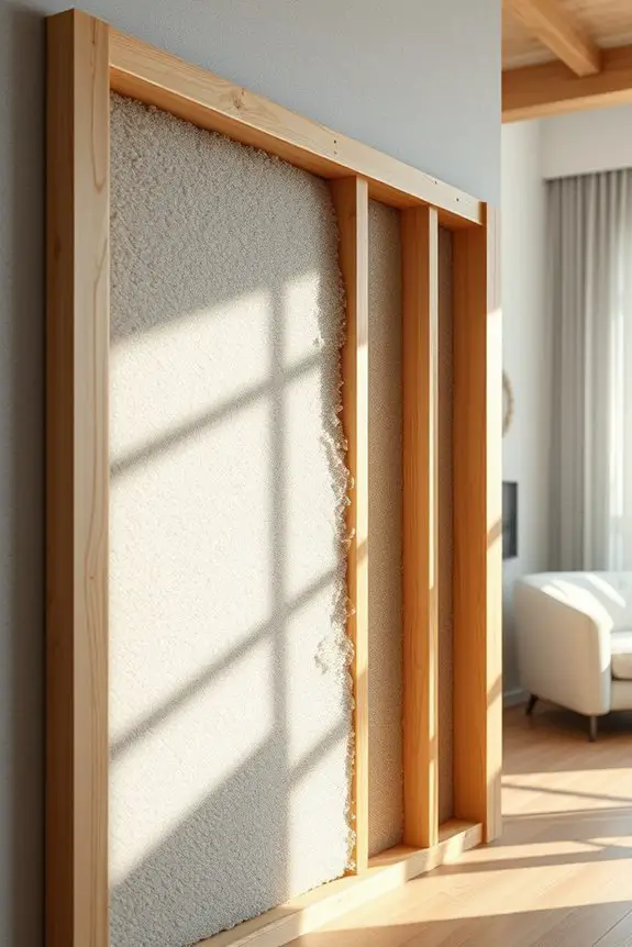 insulated soundproof wall framing