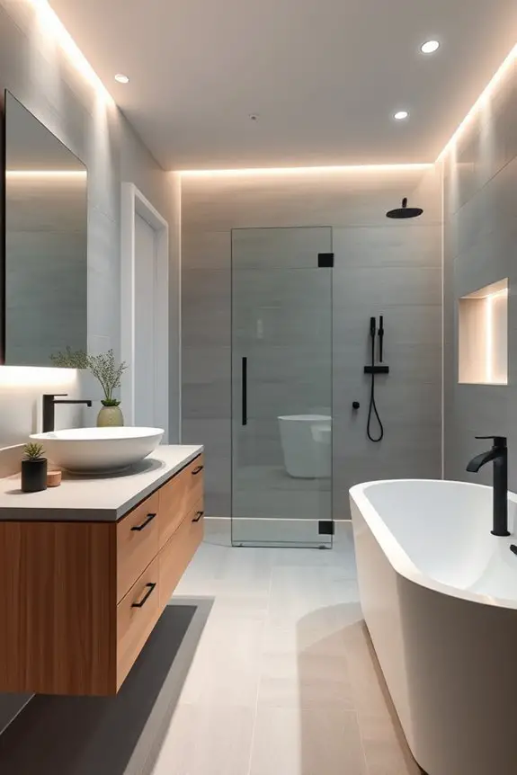 integrated ambient bathroom lighting