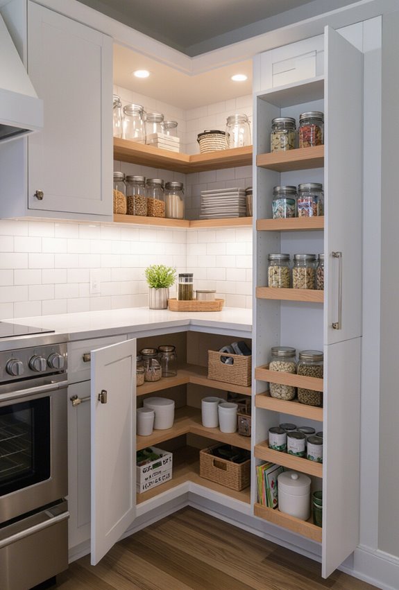integrated corner pantry workflow