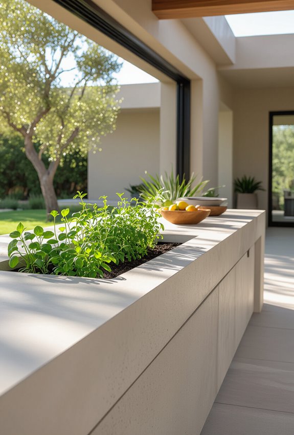 integrated herb garden countertops