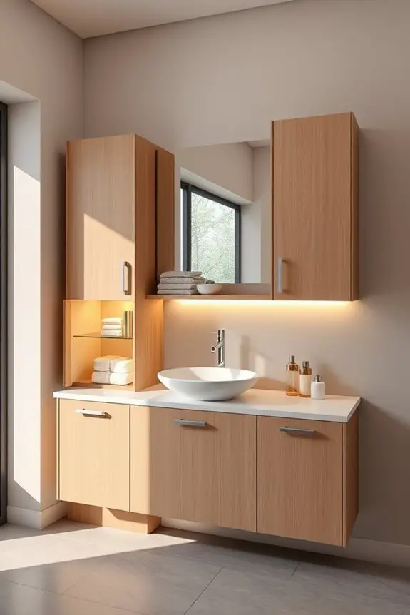 integrated lighting enhances ambiance