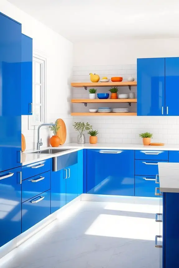 integrated lighting enhances cabinets