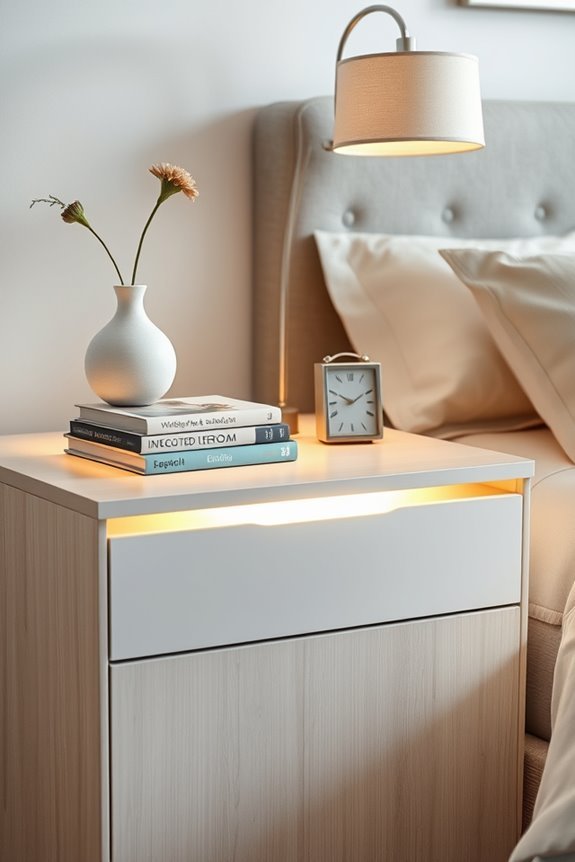 integrated lighting nightstands enhance functionality
