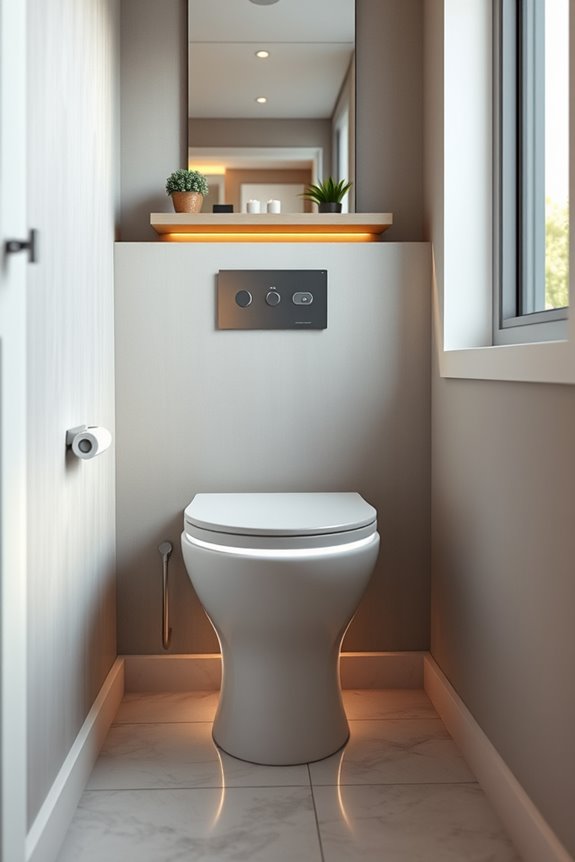 integrated lighting toilet design