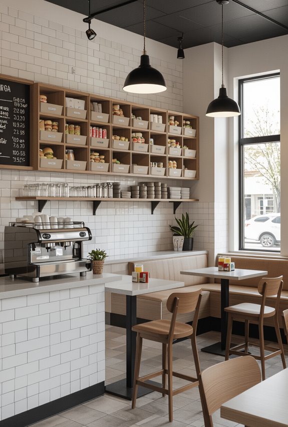 integrated pickup shelves nearby