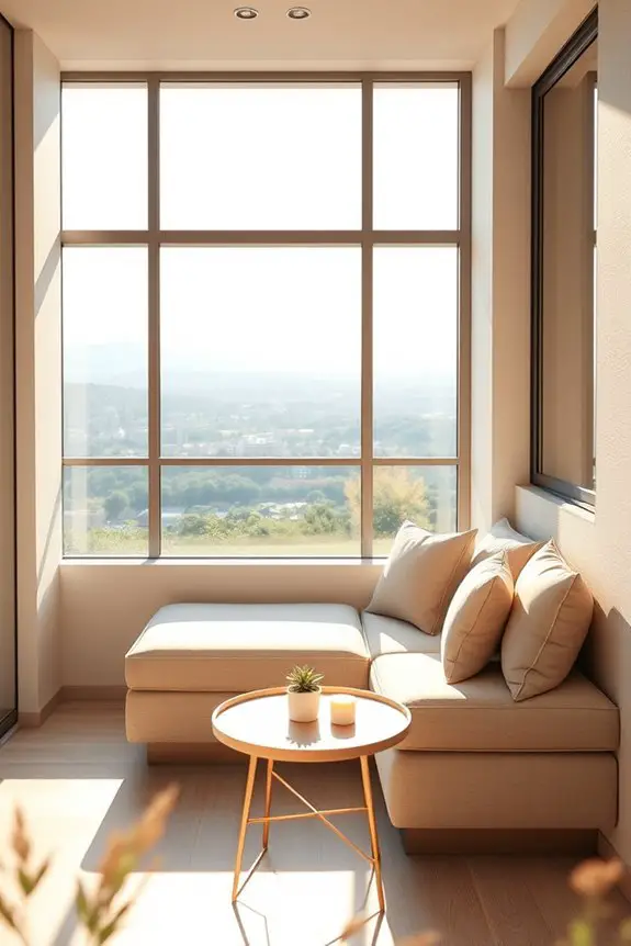 integrated seating balcony design