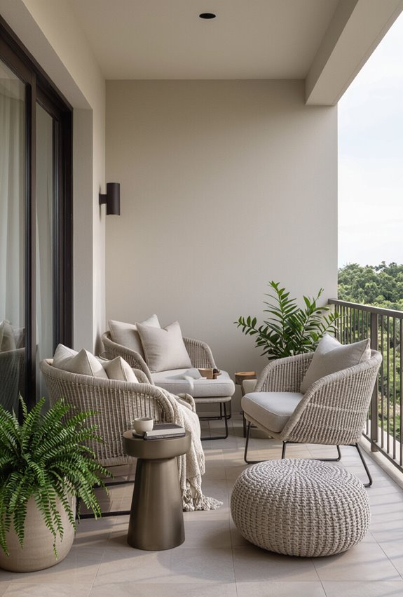 intentional layered cozy outdoor nook