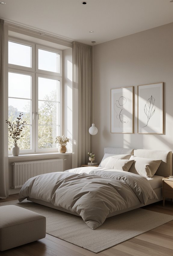 intentional offset headboard design