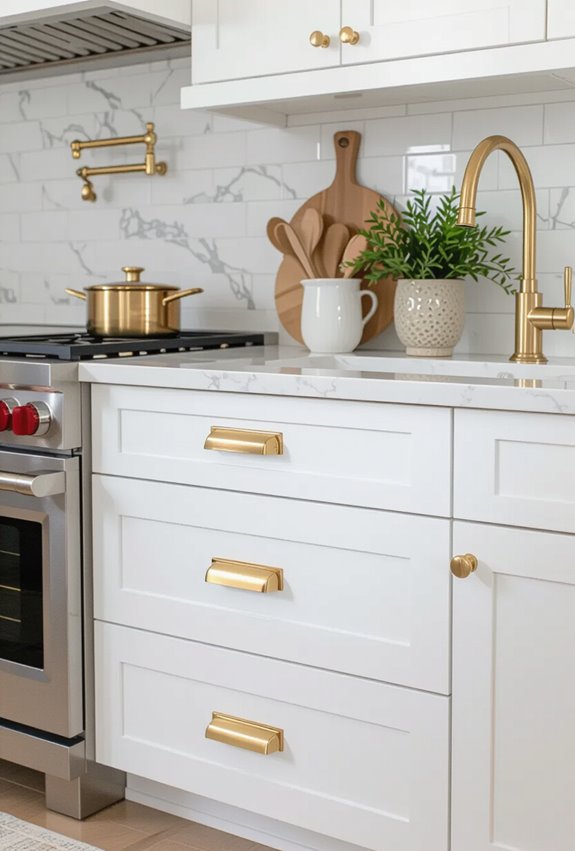 intentional unified warm gold scheme