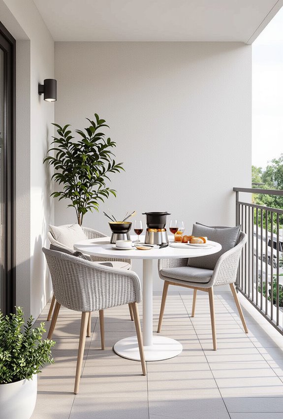 interactive balcony tabletop fondue