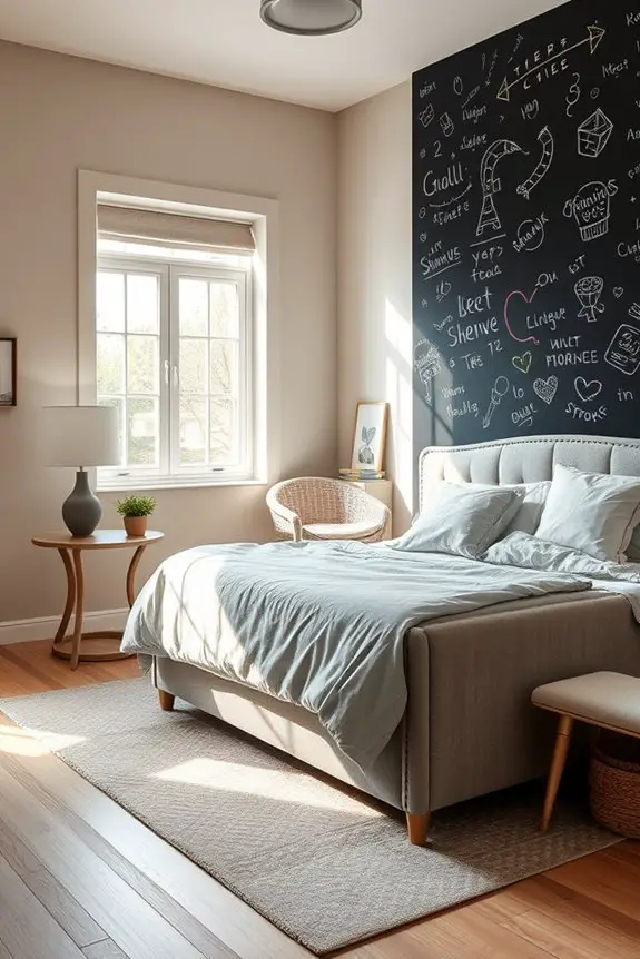 interactive chalkboard bedroom design
