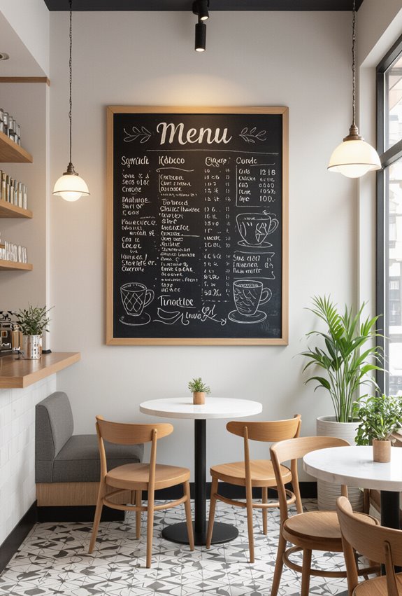 interactive chalkboard menu art