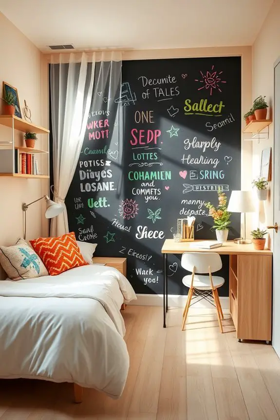 interactive chalkboard wall decor