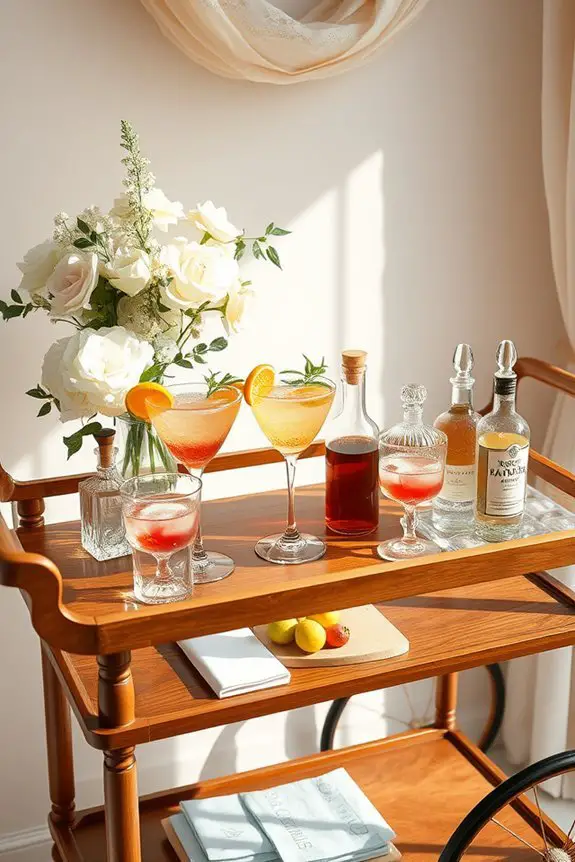 interactive cocktail station setup