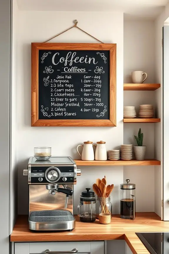 interactive coffee bar decor
