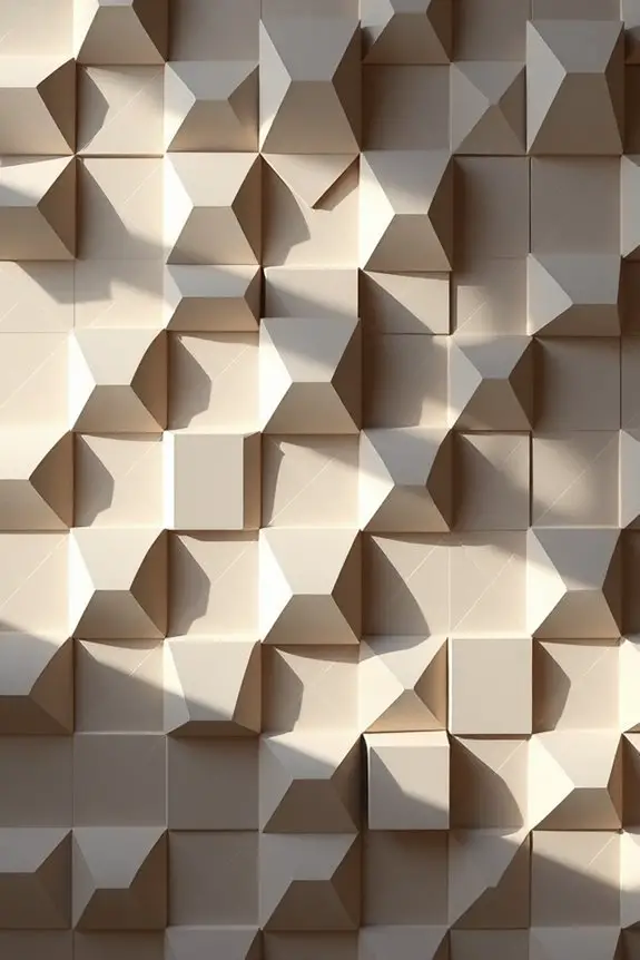 interlocking geometric wall designs