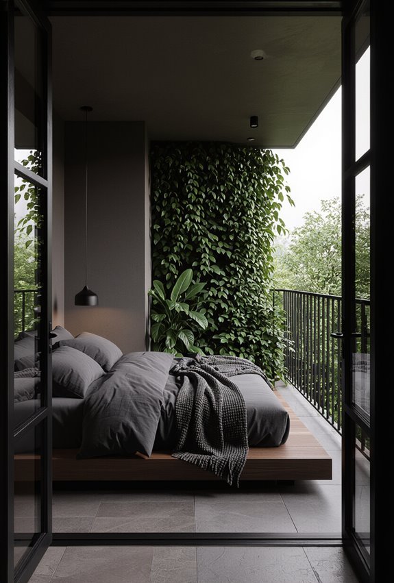 intimate balcony garden retreat
