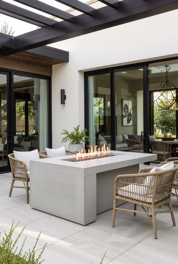 intimate concrete fire table
