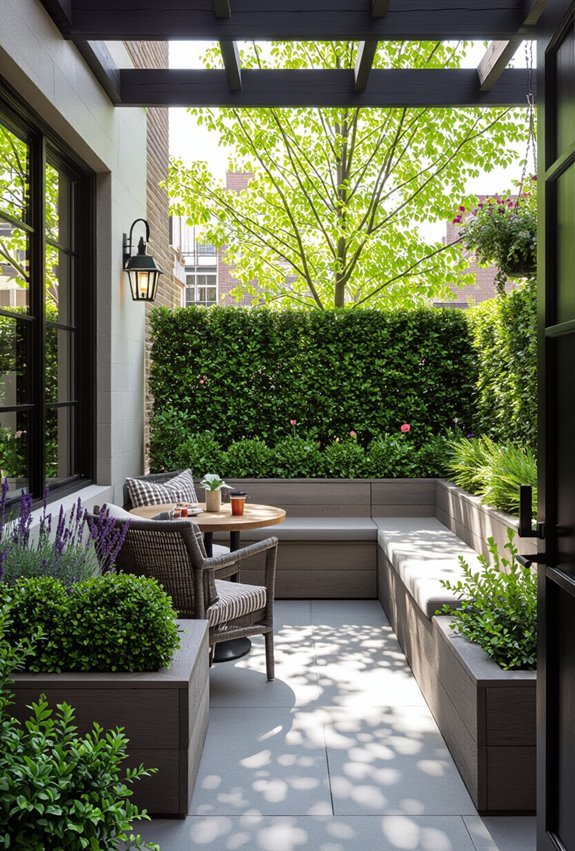 intimate outdoor seating design