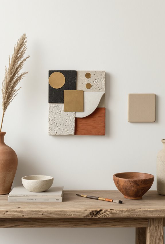 intimate rotating artist exhibition wall