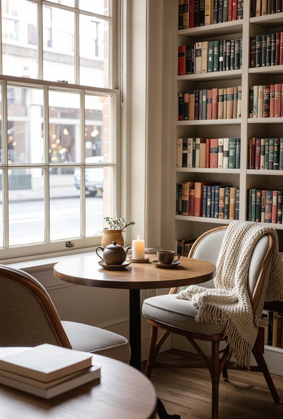 intimate two top reading nooks