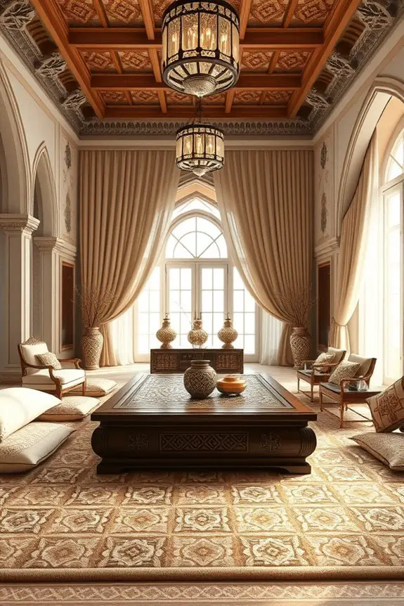 intricate geometric patterns enhance
