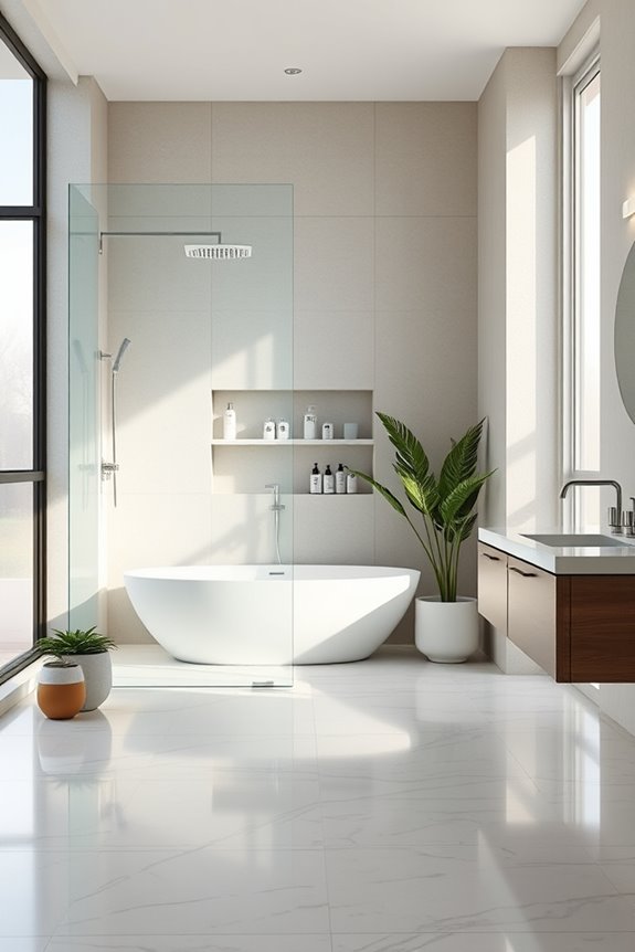 invigorating open shower designs