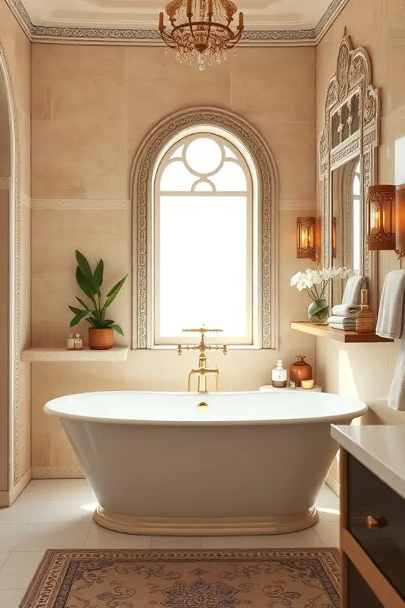 inviting arabic bathroom decor