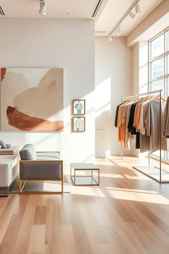 inviting artful shopping experience