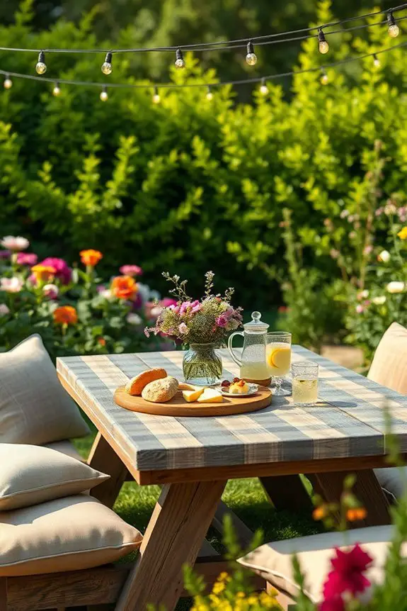 inviting backyard picnic setup